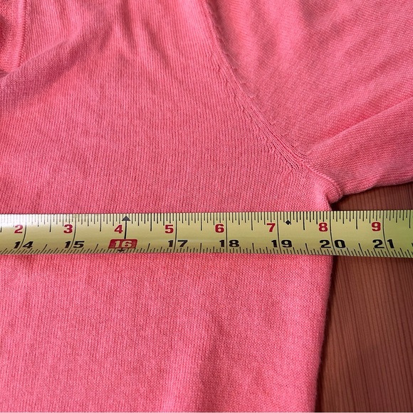 Garnet Hill Longline Cardigan Open Waterfall Drape Front Belt Ruffles Peach Sz S - Picture 9 of 11